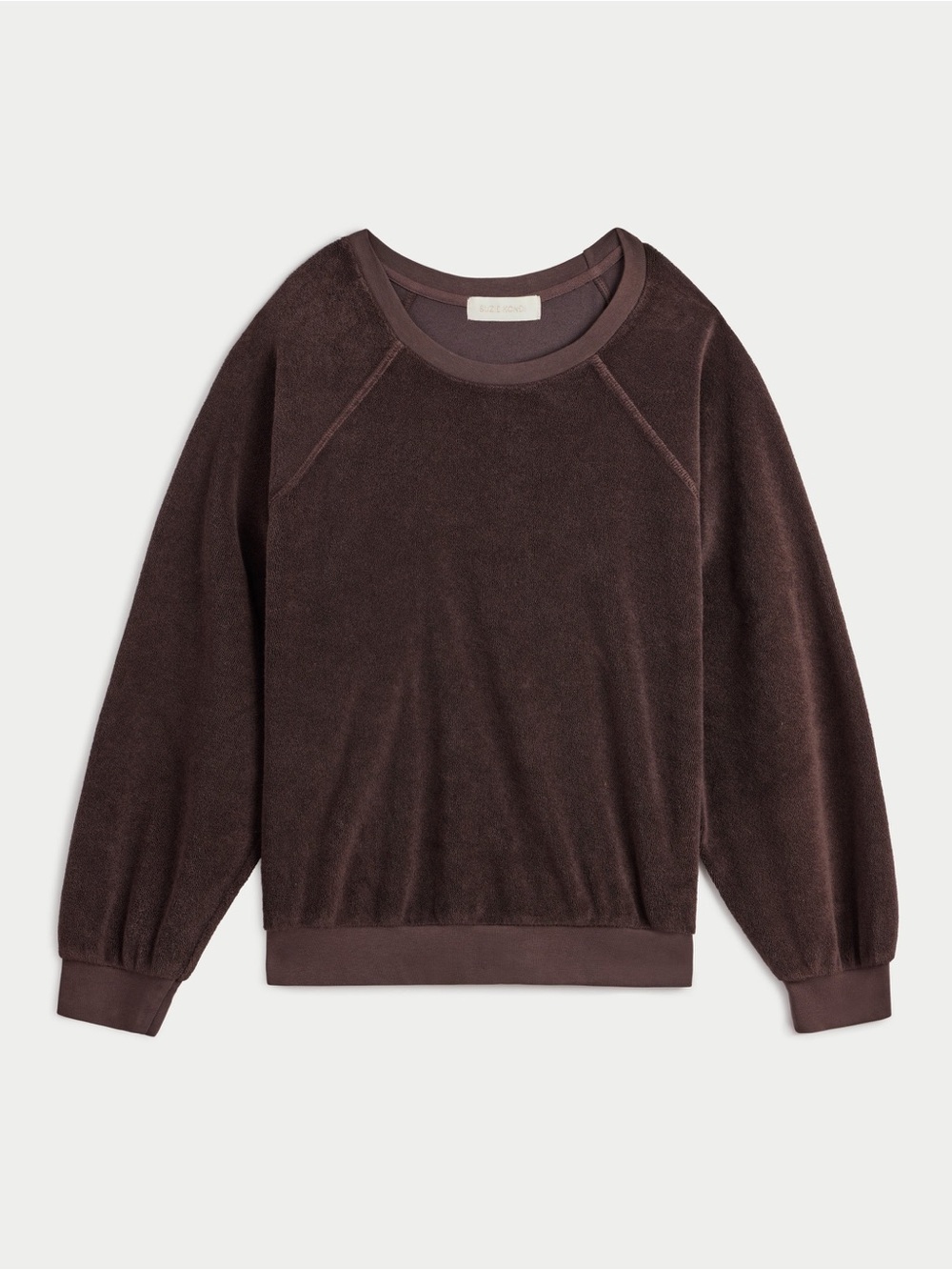 Brown Velour Suzie Kondi Pullover Sweatshirt